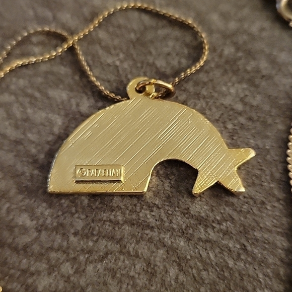 VTG RAFAELIAN 1970s Rainbow Star Cloisonne Pendant Festival Chain Necklace - Picture 4 of 5